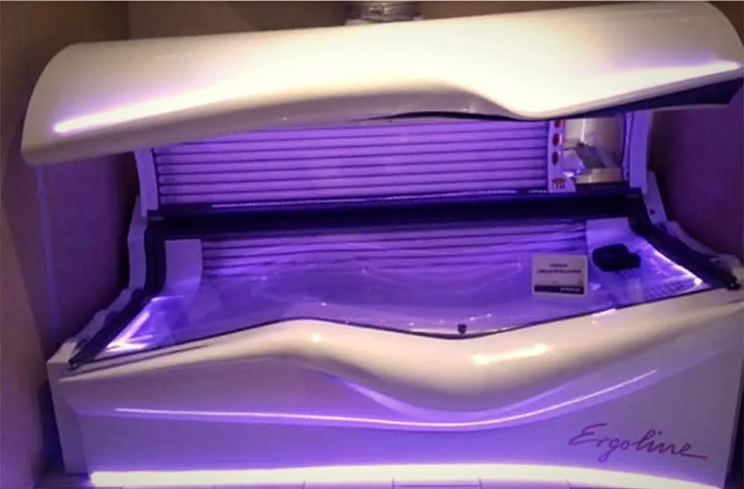 Ergoline lay-down sunbed at Solaris, Hanley
